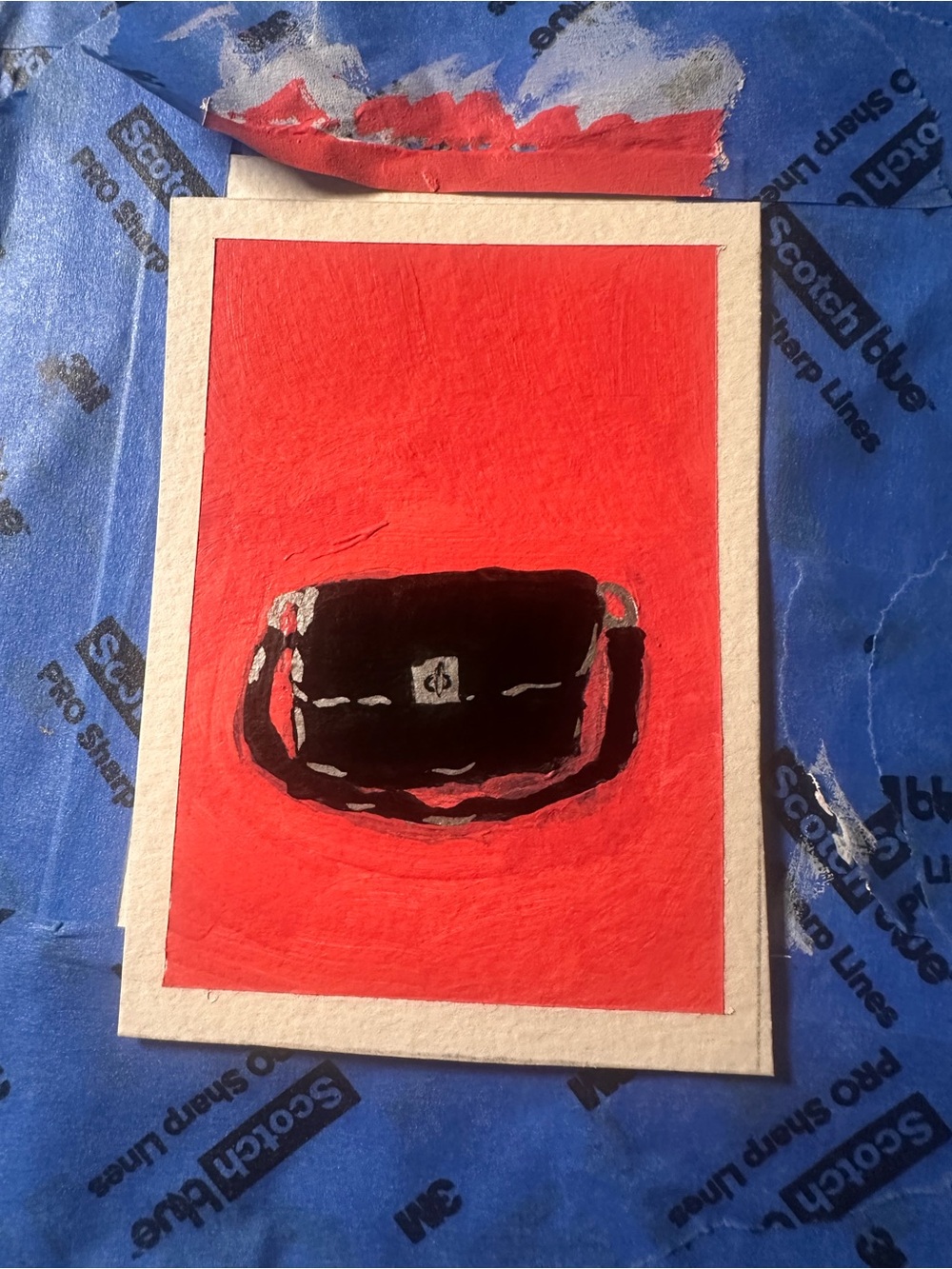Black Shoulder Bag - painting